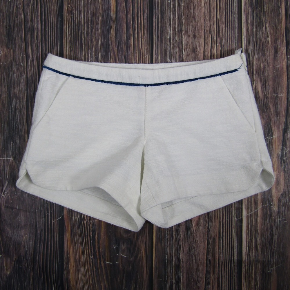 Lilly Pulitzer Womens 00 White 3.5" Inseam‎ Shorts Beach Summer Vacation Boat